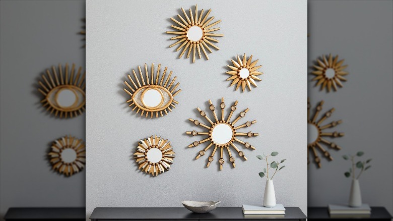 decorative gold mirrors