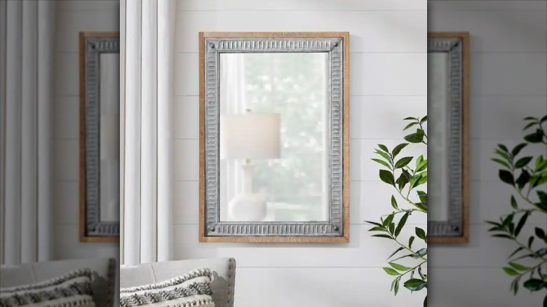 rectangle two-toned mirror