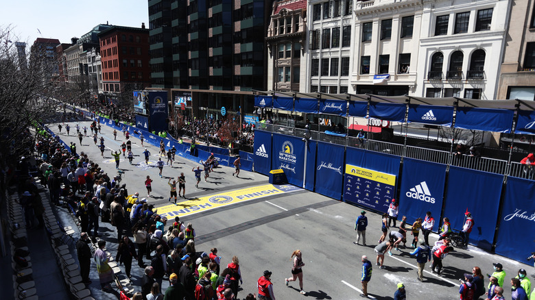 finish line at the Boston Marathon