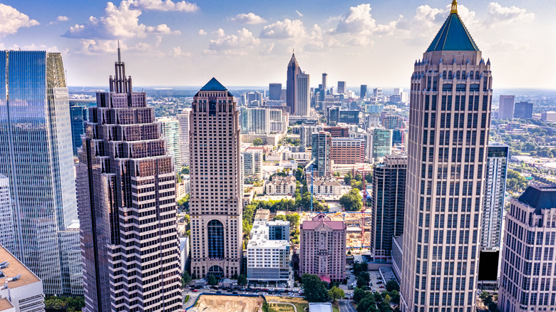 Aerial view of Downtown Atlanta skyline