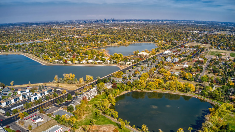 aerial view of lakewood denver