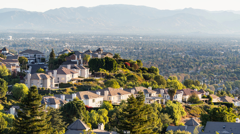 aerial view of woodland hills