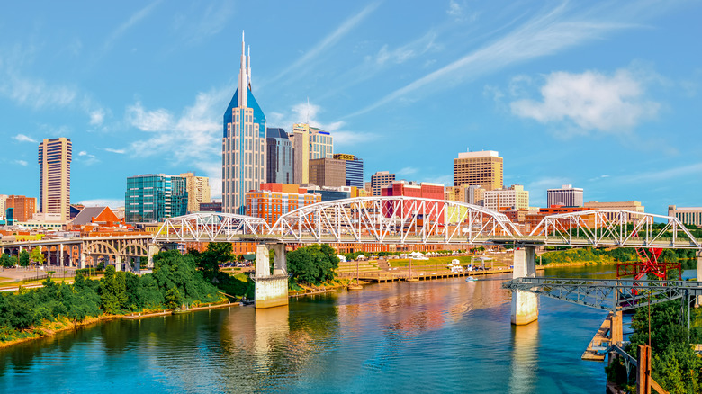 Aerial view of Downtown Nashville