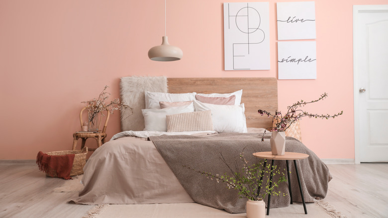 View of pink bedroom 