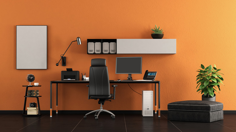 orange home office