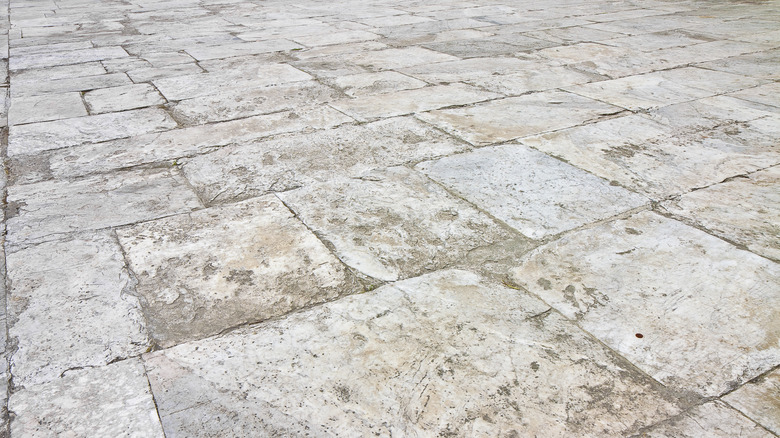 weathered limestone pavers