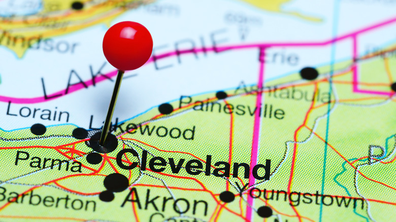 Map of Cleveland, Ohio