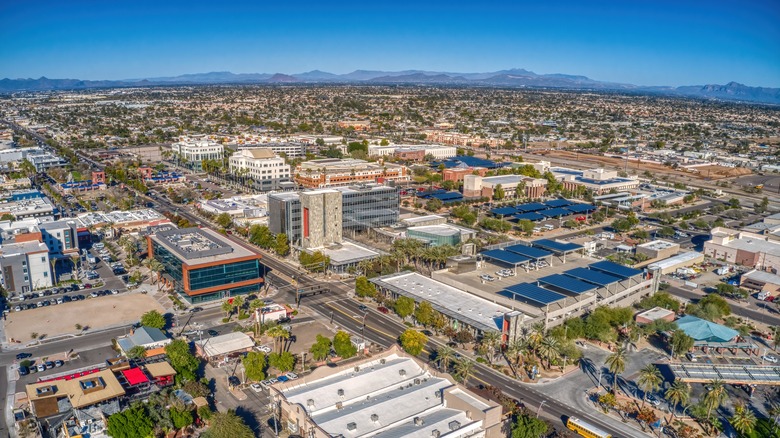 Arial view of Chandler, Arizona