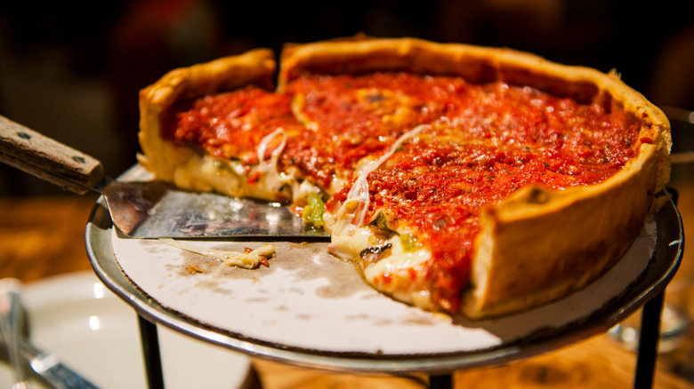 Chicago deep dish pizza