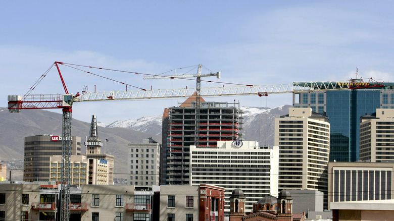 Construction in downtown Salt Lake