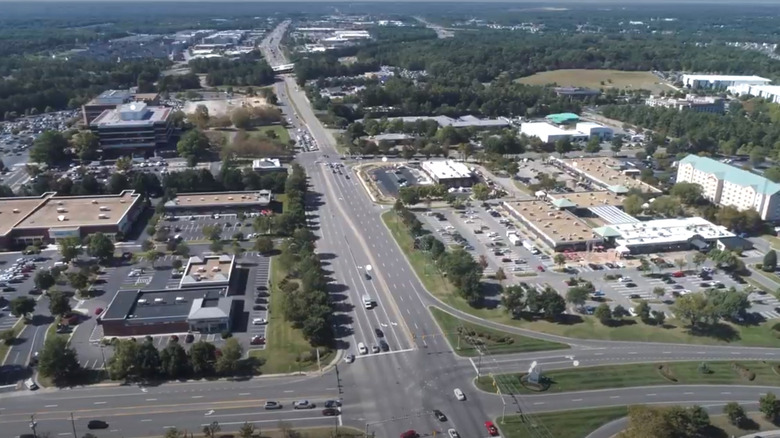 Arial shot of Innsbrook Shops 