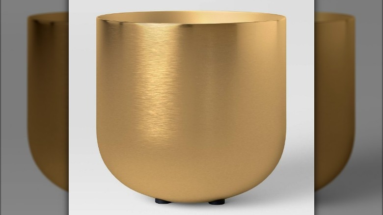 Brass plant pot