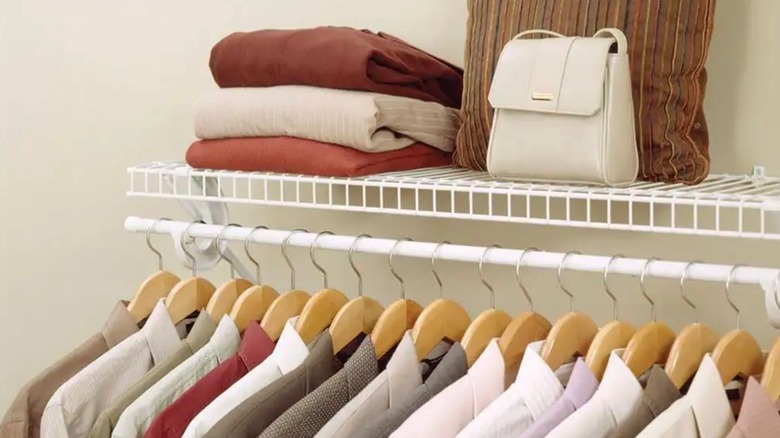 White closet shelf