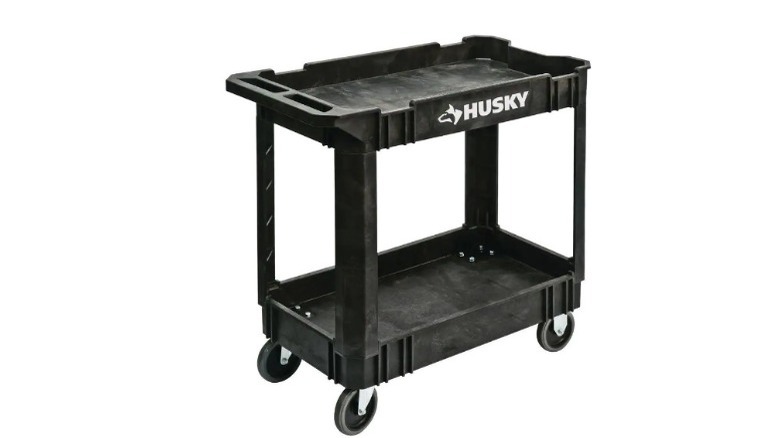 black rolling cart