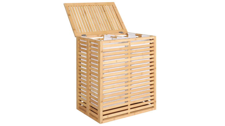 wood laundry hamper