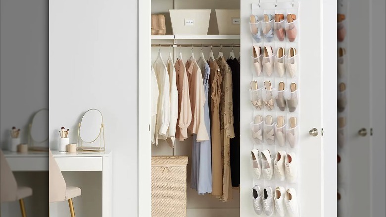 shoes in door organizer