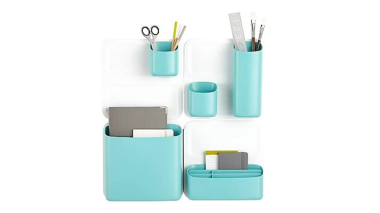 Magnetic office supply containers