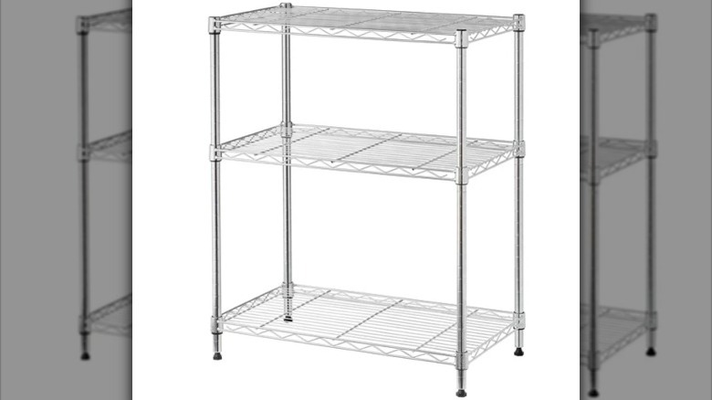 three tier wire shelving unit 