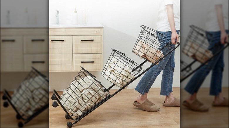 Singes 3-tier basket cart