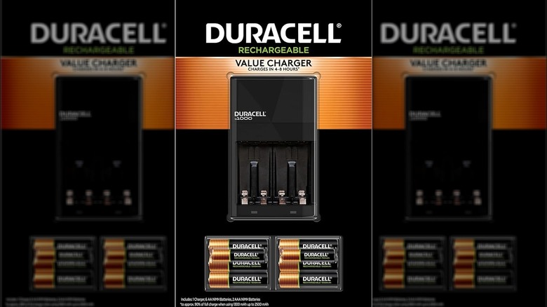 Rechargeable batteries with charger