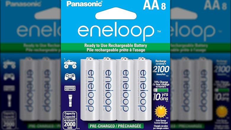 An 8-pack rechargeable battery set