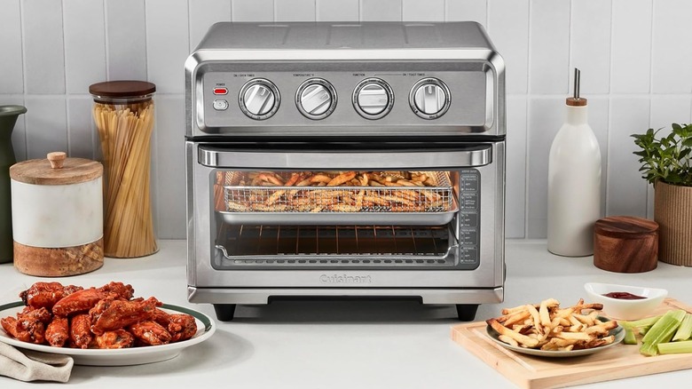 A Cuisinart Air Fryer Toaster Oven with Grill on the counter