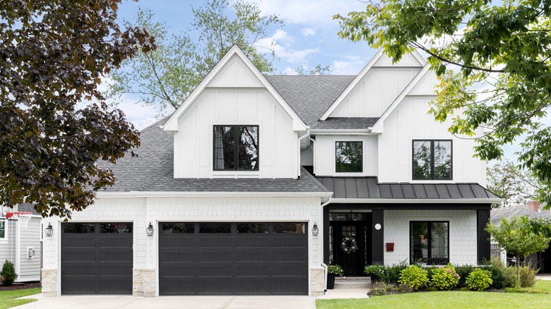 house with light gray roofing