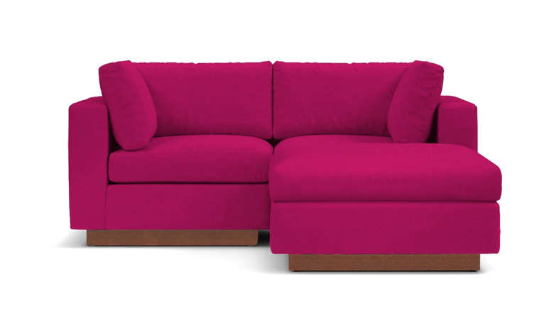 hot pink sectional sofa