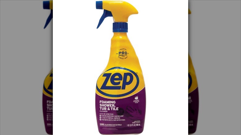 Zep shower cleaner bottle