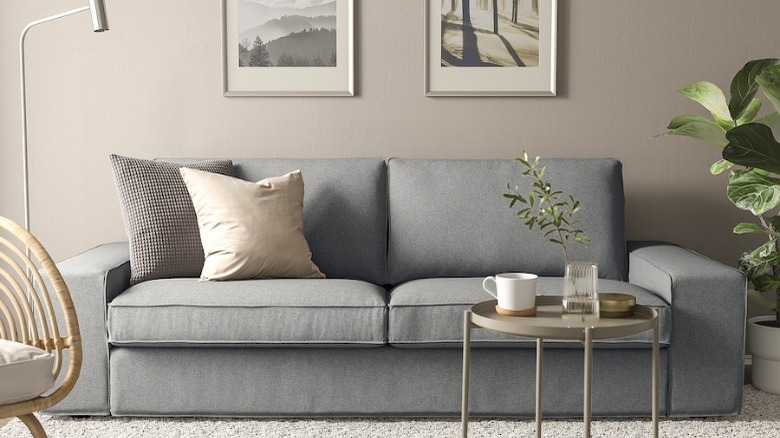 grey sofa