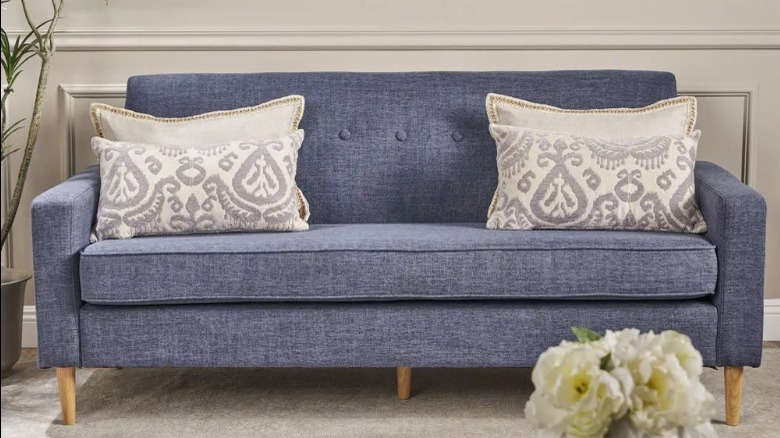 Dark blue sofa