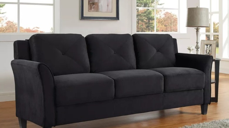 Dark grey sofa