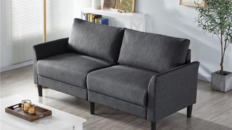 Dark gray sofa