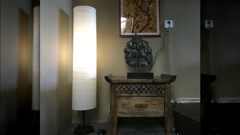 white paper shade floor lamp