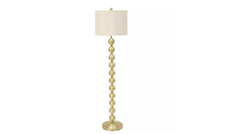 Gold stacked floor lamp