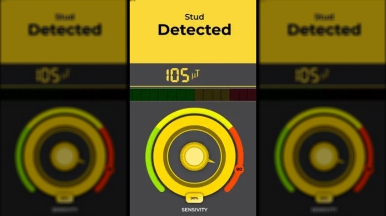 screen shot of stud finder app