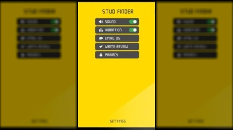 smartphone app stud finder screen