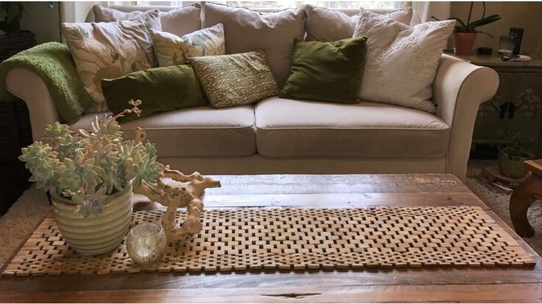 union rustic recycled teak runner