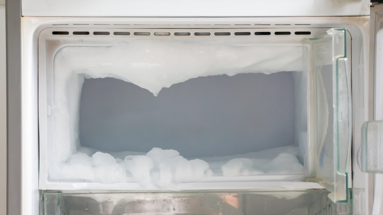 Ice forming inside freezer