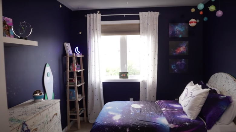 outer space room with planets