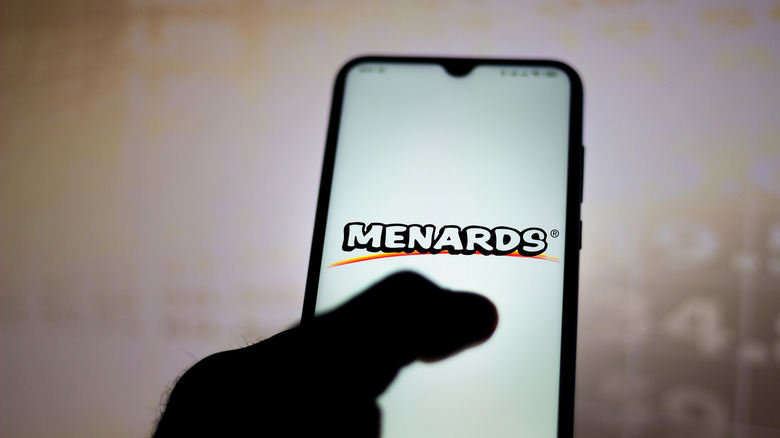 Menards website/app on phone