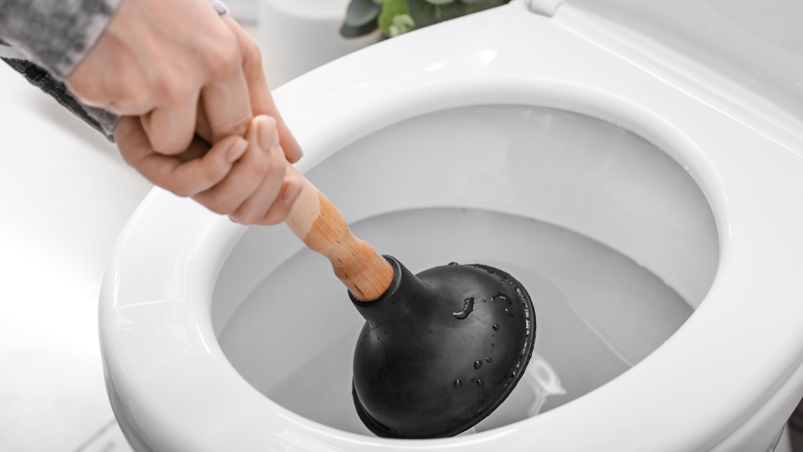 Small Compact Plunger Powerful Ergonomic Handle Bathroom Kitchen