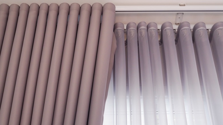 folded drapes