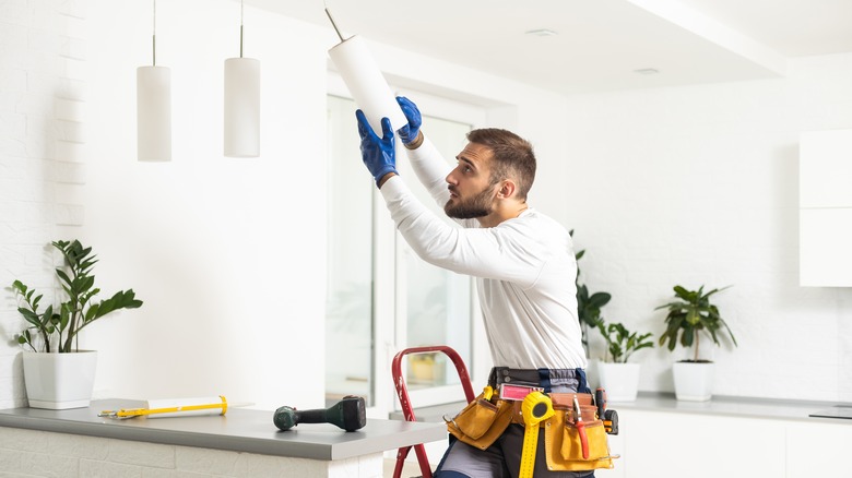 electrician adding lighting