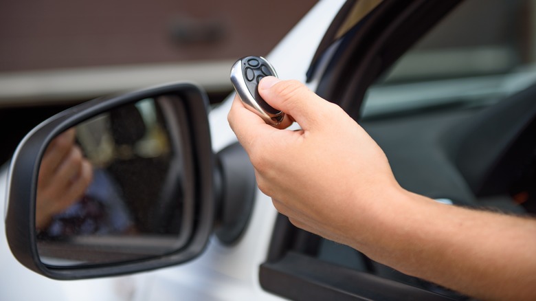 Remote control for garage door lock