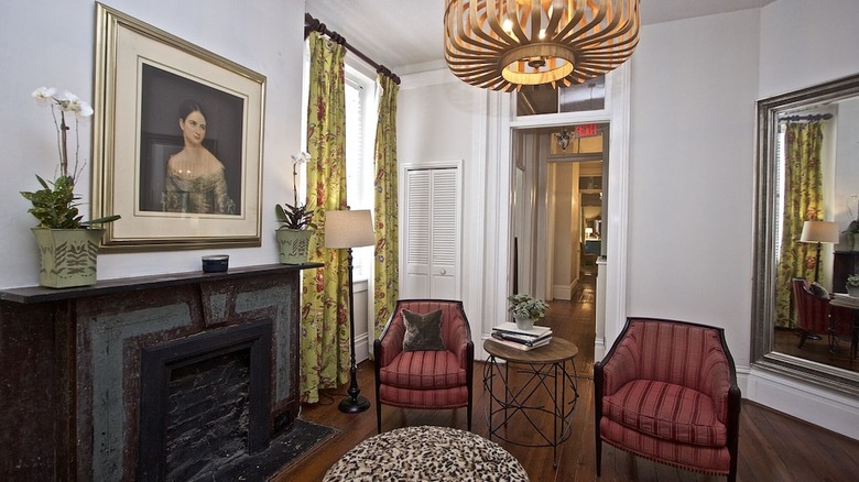 vintage living room with chairs