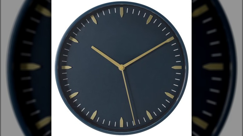 Navy and gold clock