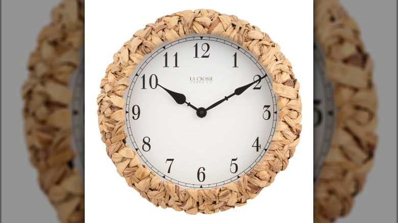 Textured wall clock