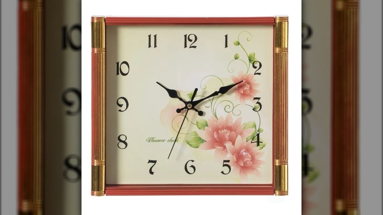 Square framed wall clock