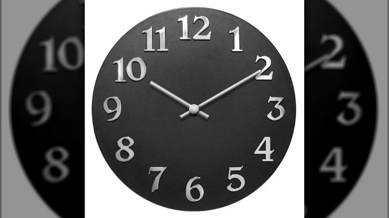 Black modern wall clock